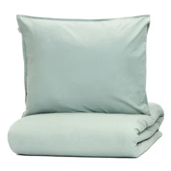 Shop Pościel Kinsey Bawelniana Mietowa Z Denimowym Szwem 200X220 + 2*50X60 Cm Pościel Bawelniana