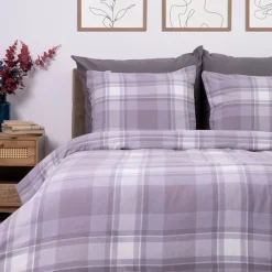Store Pościel Vella Flanelowa W Szara Krate 200X220 Cm + 2 X 50X60 Cm Sale
