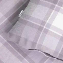 Store Pościel Vella Flanelowa W Szara Krate 200X220 Cm + 2 X 50X60 Cm Sale