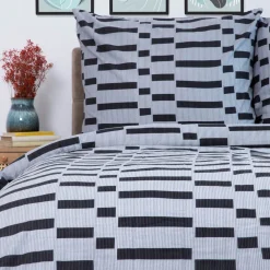 Fashion Pościel Viviette Bawelniana Szaro-Czarna 140X200 Cm + 1*70X80 Cm Pościel Bawelniana