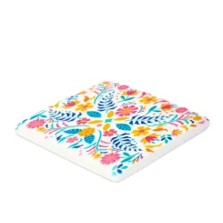Best Podkladka Melte Ceramiczna Kwiaty Roz Pomarancz Blekit 4 Szt. Podstawki Pod Herbatę