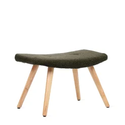 Flash Sale PodNożek Moss Teddy Boucle W Tkaninie Teddy Zielony 61X41X38 Cm Podnóżki