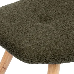 Flash Sale PodNożek Moss Teddy Boucle W Tkaninie Teddy Zielony 61X41X38 Cm Podnóżki
