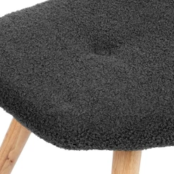Cheap PodNożek Moss Teddy Boucle W Tkaninie Teddy Czarny 61X41X38 Cm Podnóżki