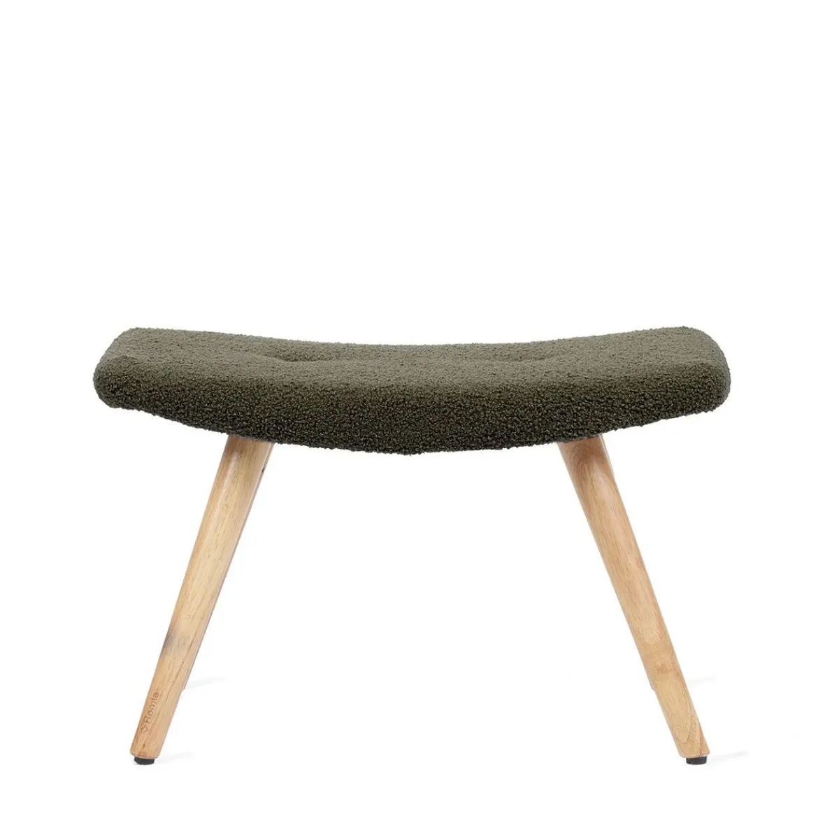 Flash Sale PodNożek Moss Teddy Boucle W Tkaninie Teddy Zielony 61X41X38 Cm Podnóżki