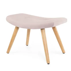 Store PodNożek Moss Welurowy Bezowy 61X41X38 Cm Podnóżki