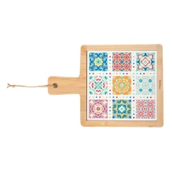 Cheap Podstawka Ethnic Deska Drewniana Mozaika 20X20Cm Podkładki Pod Talerze