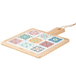 Cheap Podstawka Ethnic Deska Drewniana Mozaika 20X20Cm Podkładki Pod Talerze