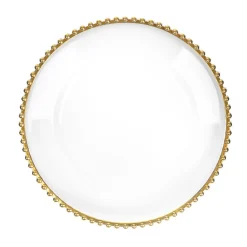 Discount Podstawka Golden Rant Pod Talerz Ze Zlota Obwodka Kulki 33Cm Talerze