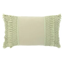 Outlet Poduszka Doel Pistacjowa Z Fredzlami 30X50 Cm Poduszki Dekoracyjne