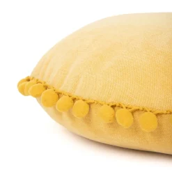 Cheap Poduszka Eslov Musztardowa Okragla 40 Cm Poduszki Dekoracyjne