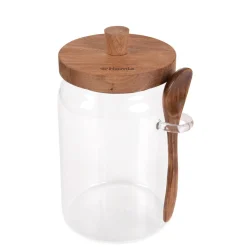 Clearance Pojemnik Carlos Szklany Z Akacjowa Lyzeczka 0,9 L Pojemniki Na Żywność
