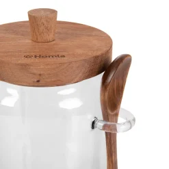 Clearance Pojemnik Carlos Szklany Z Akacjowa Lyzeczka 0,9 L Pojemniki Na Żywność