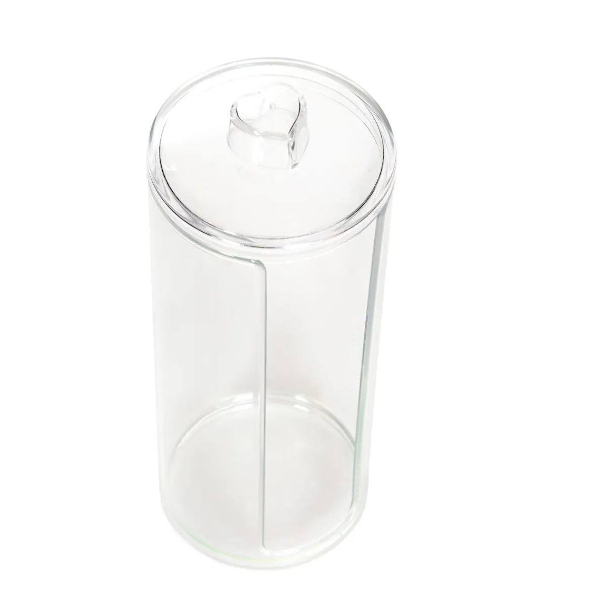 Hot Pojemnik Falsa Na Waciki Transparentny 7X7X18 Cm Organizery Łazienkowe