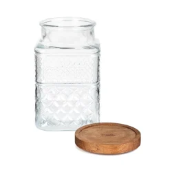 Flash Sale Pojemnik Moladri Kwadratowy Z Akacjowa Przykrywka 1,9 L Pojemniki Na Żywność