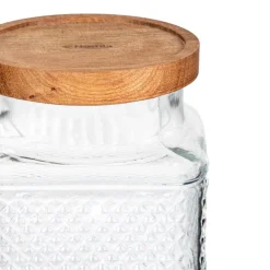 Flash Sale Pojemnik Moladri Kwadratowy Z Akacjowa Przykrywka 1,9 L Pojemniki Na Żywność