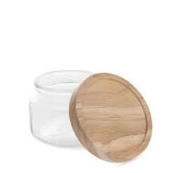 Discount Pojemnik Nesta Na Waciki Z Bambusowa Pokrywka 10X10X7,5Cm Organizery Łazienkowe