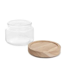 Discount Pojemnik Nesta Na Waciki Z Bambusowa Pokrywka 10X10X7,5Cm Organizery Łazienkowe
