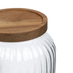 Discount Pojemnik Pavo Ryflowany Z Akacjowa Przykrywka 19 X14 Cm Pojemniki Na Żywność