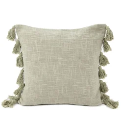 Sale Poszewka Drel Z Fredzlami Pistacjowa 45X45 Cm Poduszki Na Krzeslo