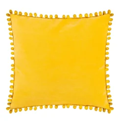 Clearance Poszewka Eslov Musztardowa Z Pomponami 45X45 Cm Poduszki Na Krzeslo