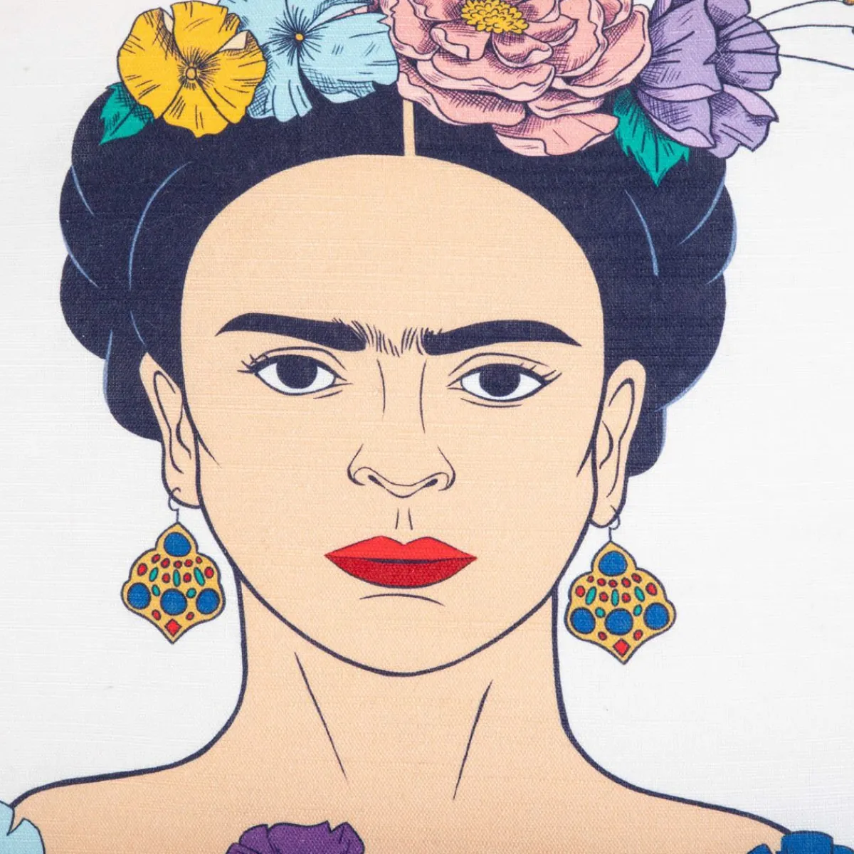 Cheap Poszewka Frida Kahlo Z Granatowymi Fredzlami 45X45 Cm Poszewki Na Poduszki