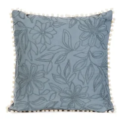 Shop Poszewka Tomar Z Pomponami Niebieska 45X45 Cm Poszewki Na Poduszki