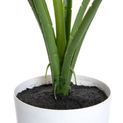 Clearance Roslina Sztuczna Tropical Zone Palma W Bialej Donicy 75 Cm Sztuczne Rośliny Na Balkon