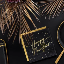Best Serwetki New Year Papierowe Czarne 20 Szt. 16,5X16,5 Cm Serwetki