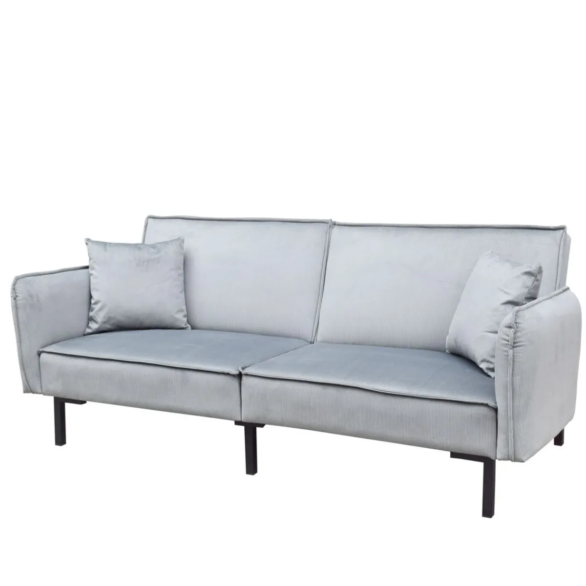 Online Sofa Canto 3-Osobowa, Z Funkcja Spania, Welurowa Szara 199X90X85 Cm Sofy