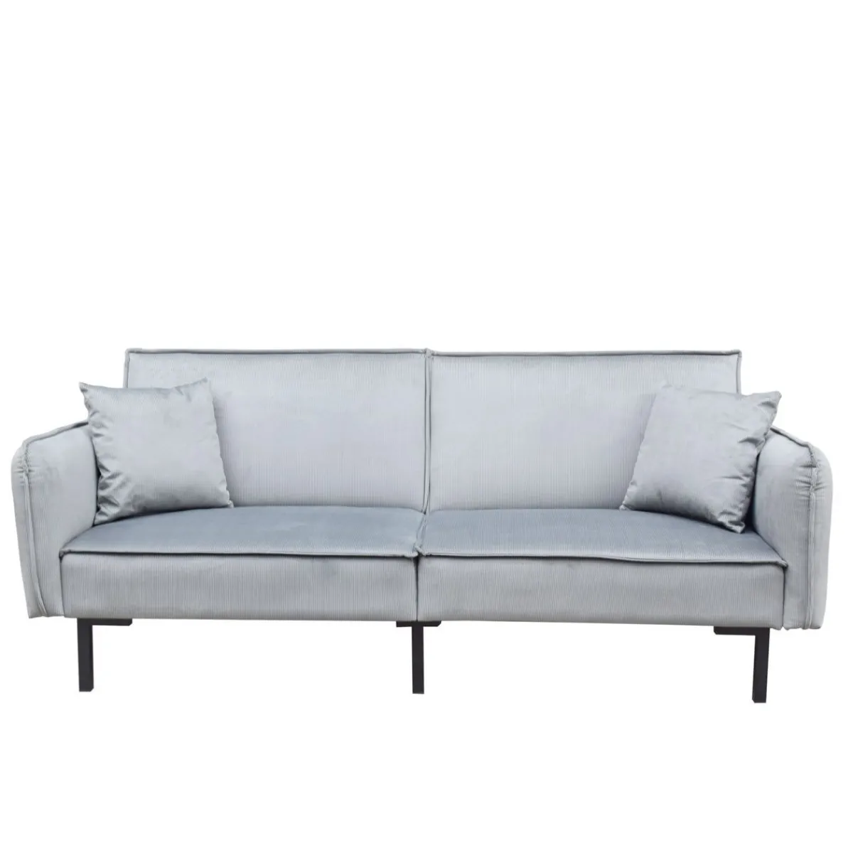 Online Sofa Canto 3-Osobowa, Z Funkcja Spania, Welurowa Szara 199X90X85 Cm Sofy