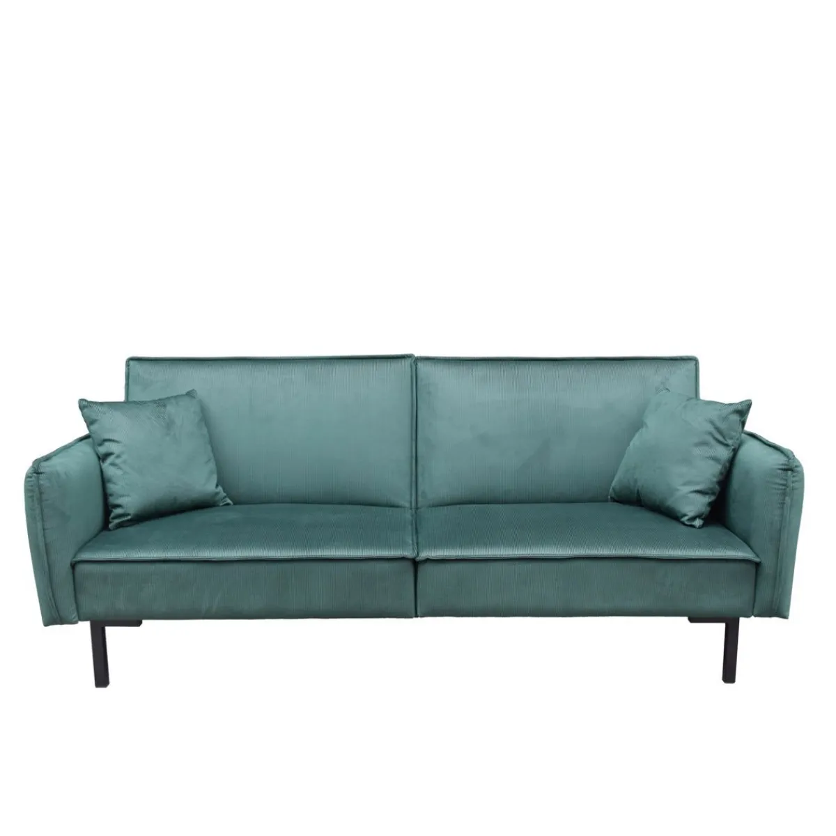 Shop Sofa Canto 3-Osobowa, Z Funkcja Spania, Welurowa Zielona 199X90X85 Cm Sofy