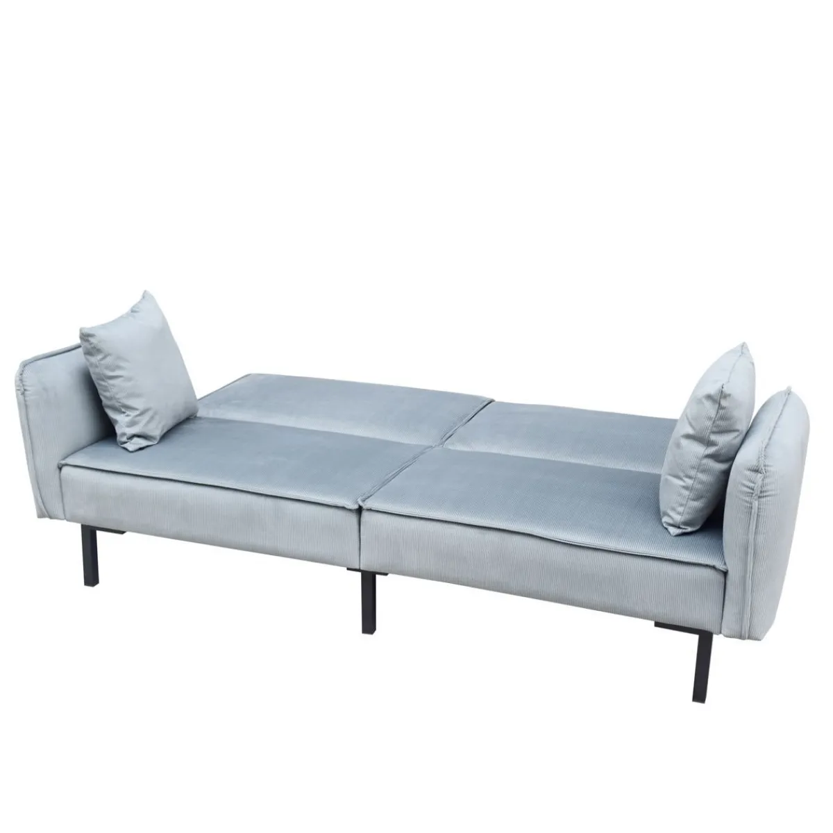 Online Sofa Canto 3-Osobowa, Z Funkcja Spania, Welurowa Szara 199X90X85 Cm Sofy
