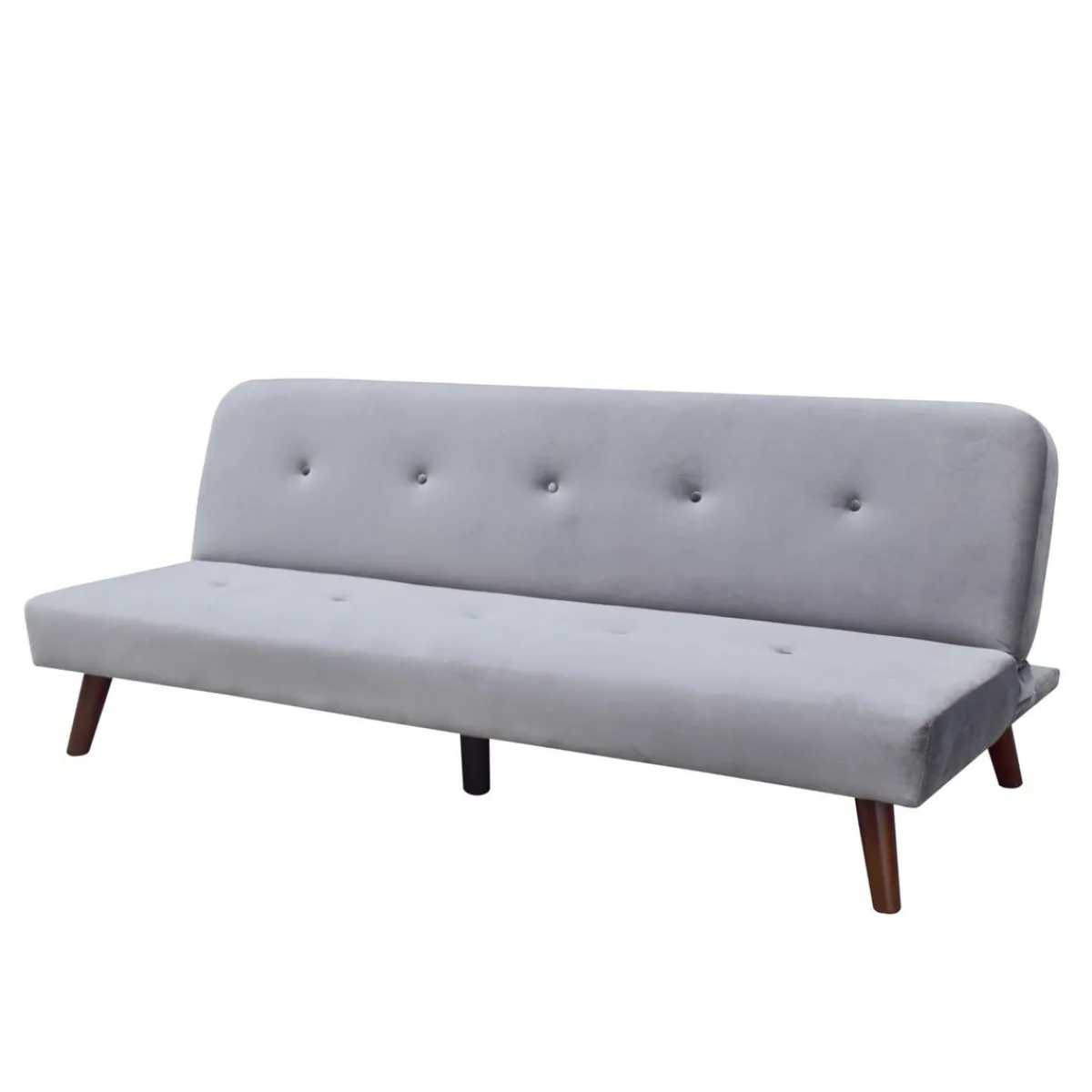 Best Sale Sofa Rinko Sofa 3-Osobowa, Z Funkcja Spania, Welurowa Ciemnoszara 195X81X74 Cm Sofy