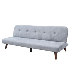 Cheap Sofa Rinko Sofa 3-Osobowa, Z Funkcja Spania, Ciemnoszara 195X81X74 Cm Sofy