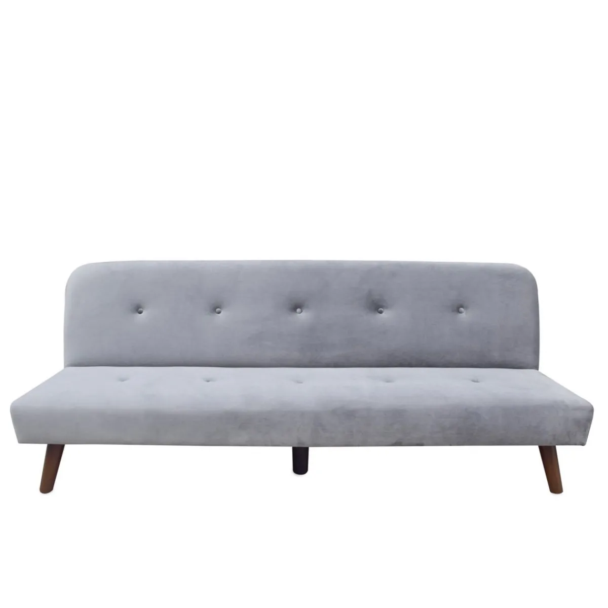 Best Sale Sofa Rinko Sofa 3-Osobowa, Z Funkcja Spania, Welurowa Ciemnoszara 195X81X74 Cm Sofy