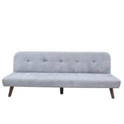 Cheap Sofa Rinko Sofa 3-Osobowa, Z Funkcja Spania, Ciemnoszara 195X81X74 Cm Sofy