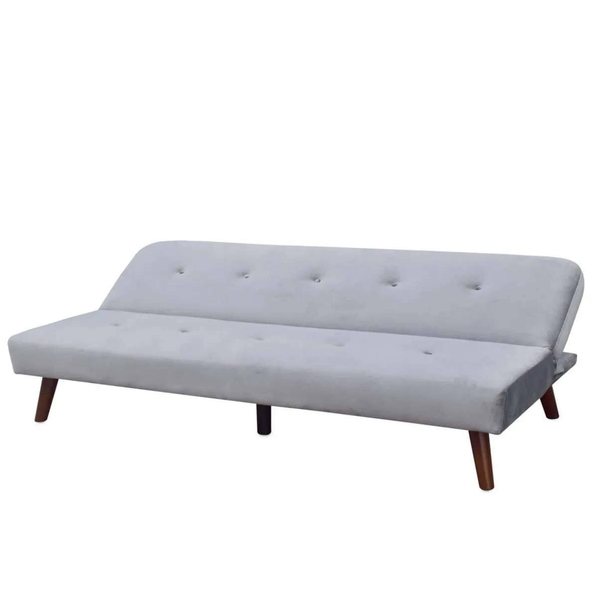 Best Sale Sofa Rinko Sofa 3-Osobowa, Z Funkcja Spania, Welurowa Ciemnoszara 195X81X74 Cm Sofy