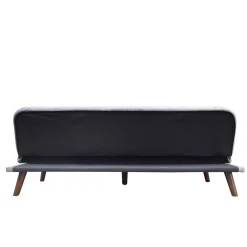 Best Sale Sofa Rinko Sofa 3-Osobowa, Z Funkcja Spania, Welurowa Ciemnoszara 195X81X74 Cm Sofy