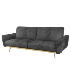 Clearance Sofa Samtige 3-Osobowa, Z Funkcja Spania, Czarna 212X84X86.5 Cm Sofy