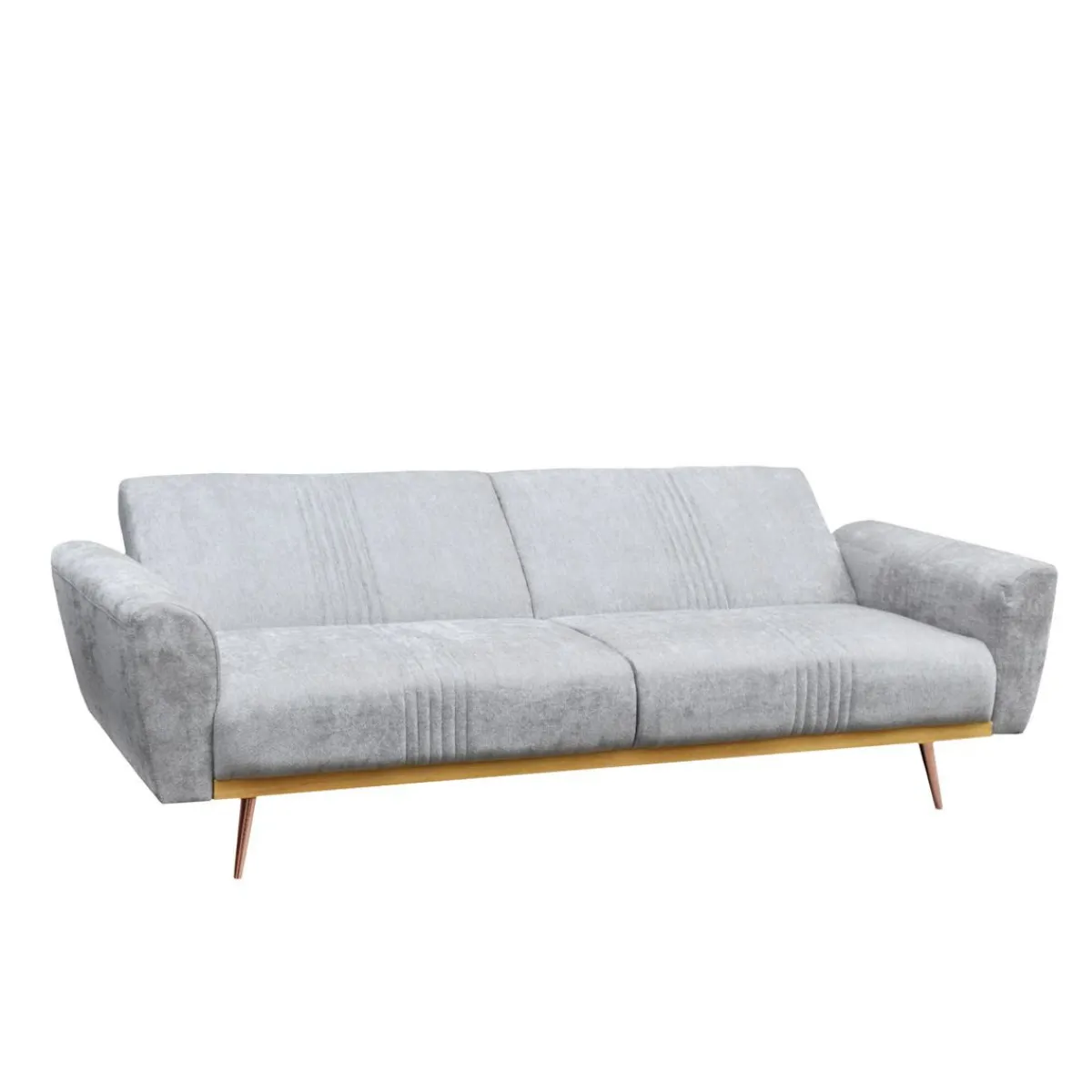 Store Sofa Samtige 3-Osobowa, Z Funkcja Spania, Szara 212X84X86.5 Cm Sofy