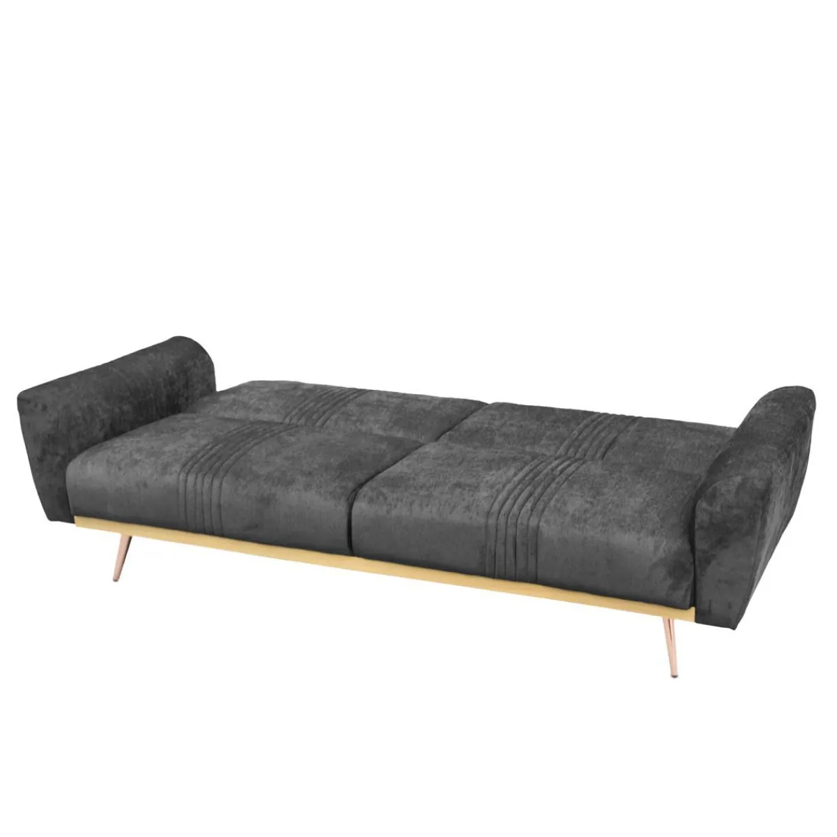 Clearance Sofa Samtige 3-Osobowa, Z Funkcja Spania, Czarna 212X84X86.5 Cm Sofy