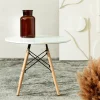 Cheap Stol Tavolo Naturalny Z Bialym Blatem 80X72Cm Stoły