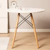 Cheap Stol Tavolo Naturalny Z Bialym Blatem 60 48Cm Stoły