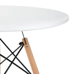 Cheap Stol Tavolo Naturalny Z Bialym Blatem 80X72Cm Stoły