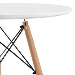 Cheap Stol Tavolo Naturalny Z Bialym Blatem 60 48Cm Stoły