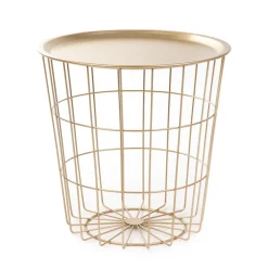 Online Stolik Scandi Zloty Z Czarnym Blatem 43X43X43 Cm Stoliki Ogródowe