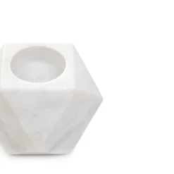 Store Swiecznik Marble Z Bialego Marmuru 8 Cm Świeczniki