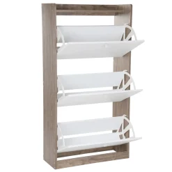Best Sale Szafka Na Buty Eira Z Bialymi Frontami 60X24X114 Cm Szafki
