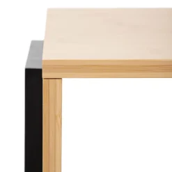 Store Szafka Nocna Slumber Bambusowy Z Czarnymi Nogami 42X29X42 Cm Szafki Nocne